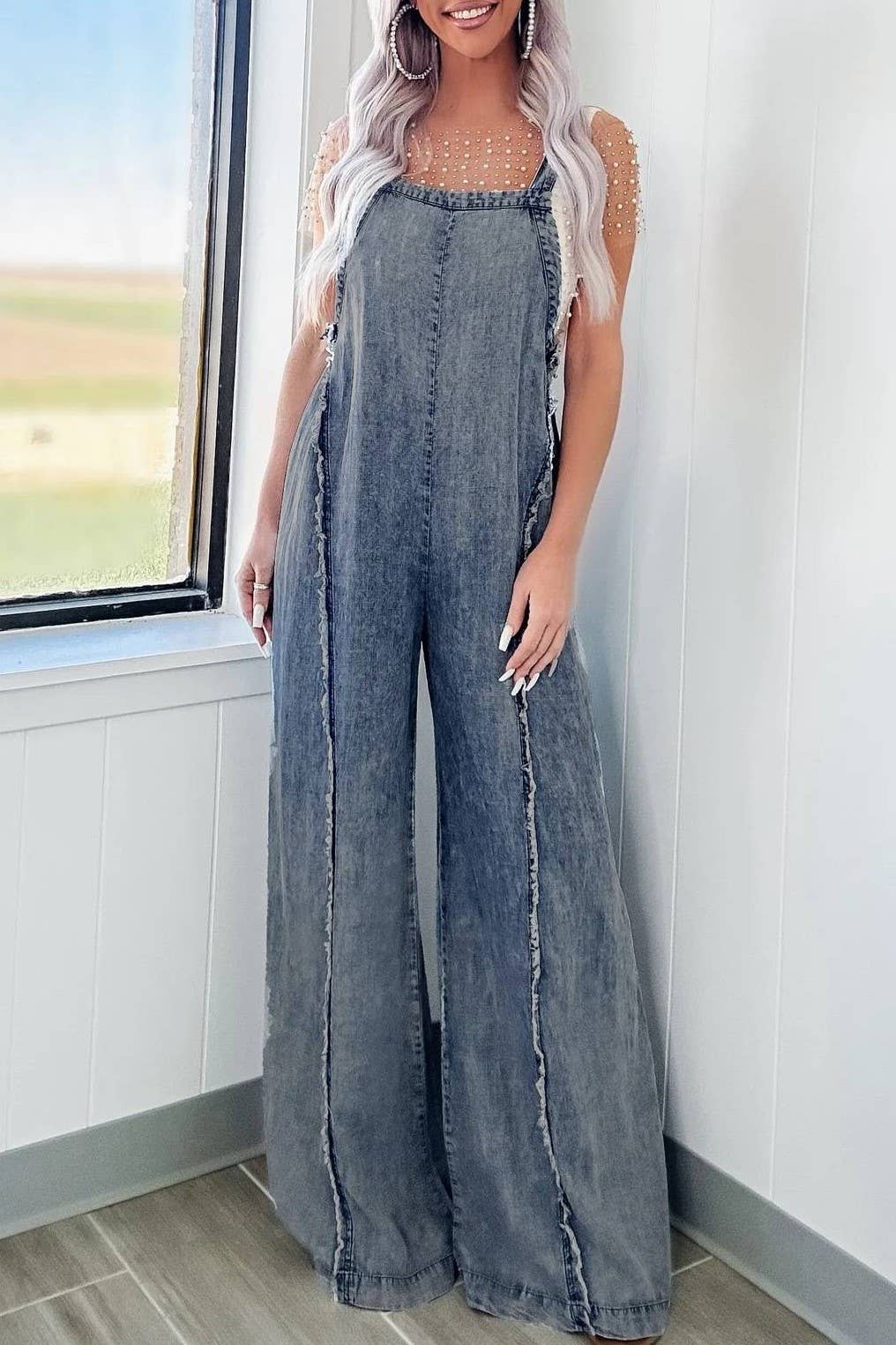 Denim overall pants on sale
