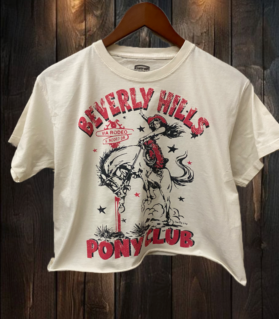 Beverly Hills Pony Club relaxed Crop T-shirt