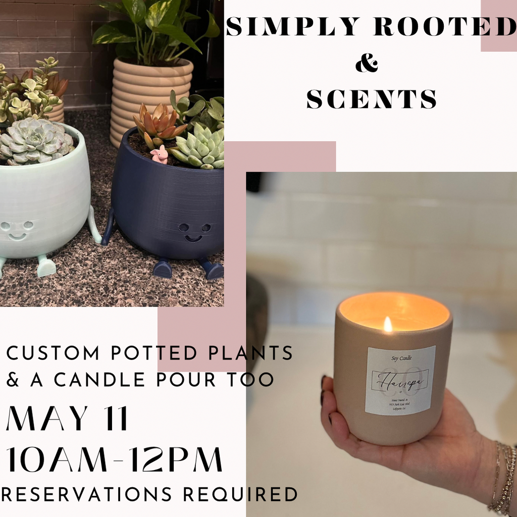 Simply Rooted Planter and Candle Pour