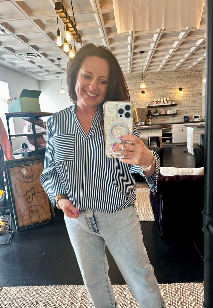 Classic V Neck Half Sleeve Top