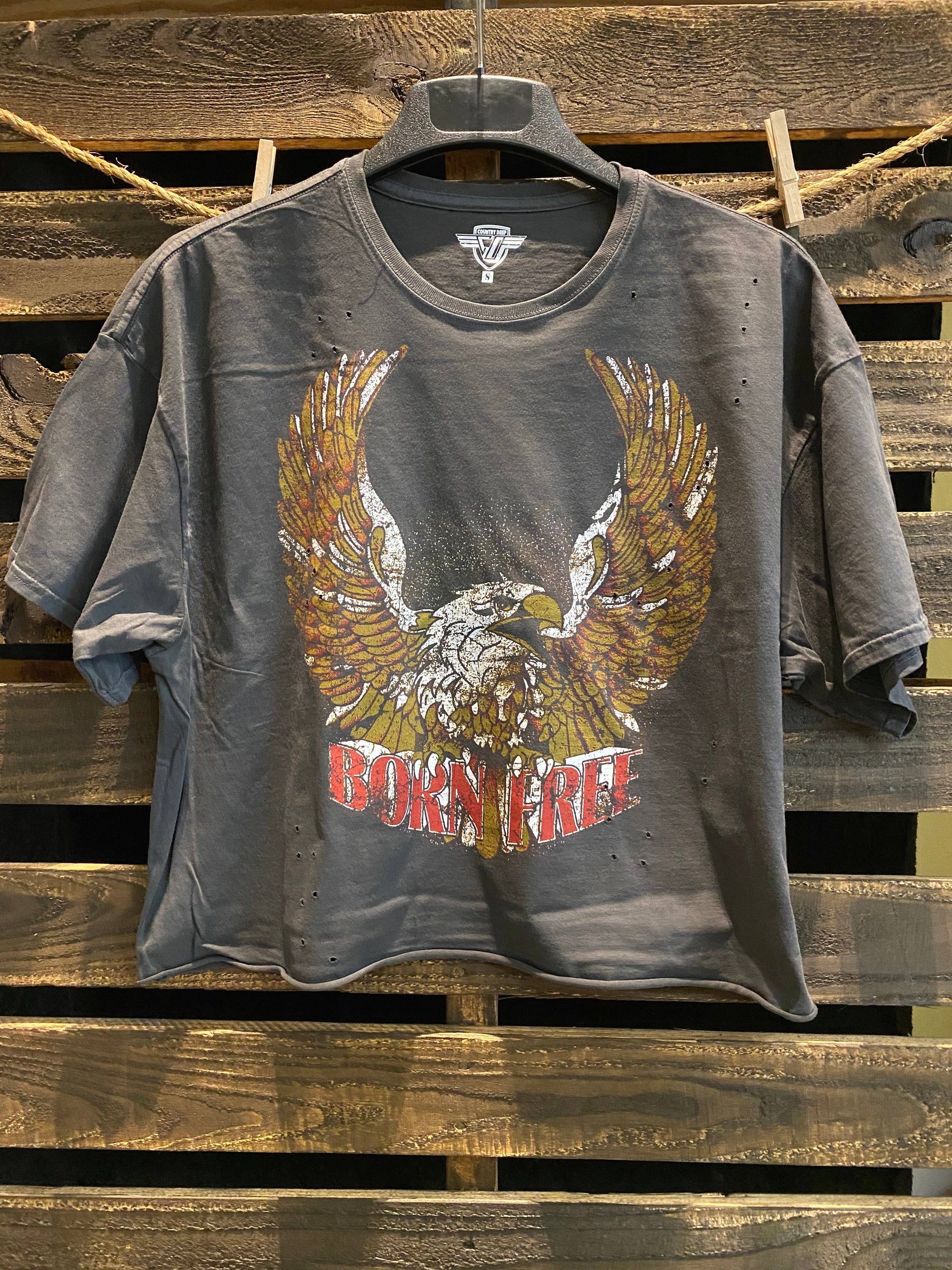 Born☆Free Born Free OVERSIZED 90's vibe Cropped T- shirt – Hairspa & Co