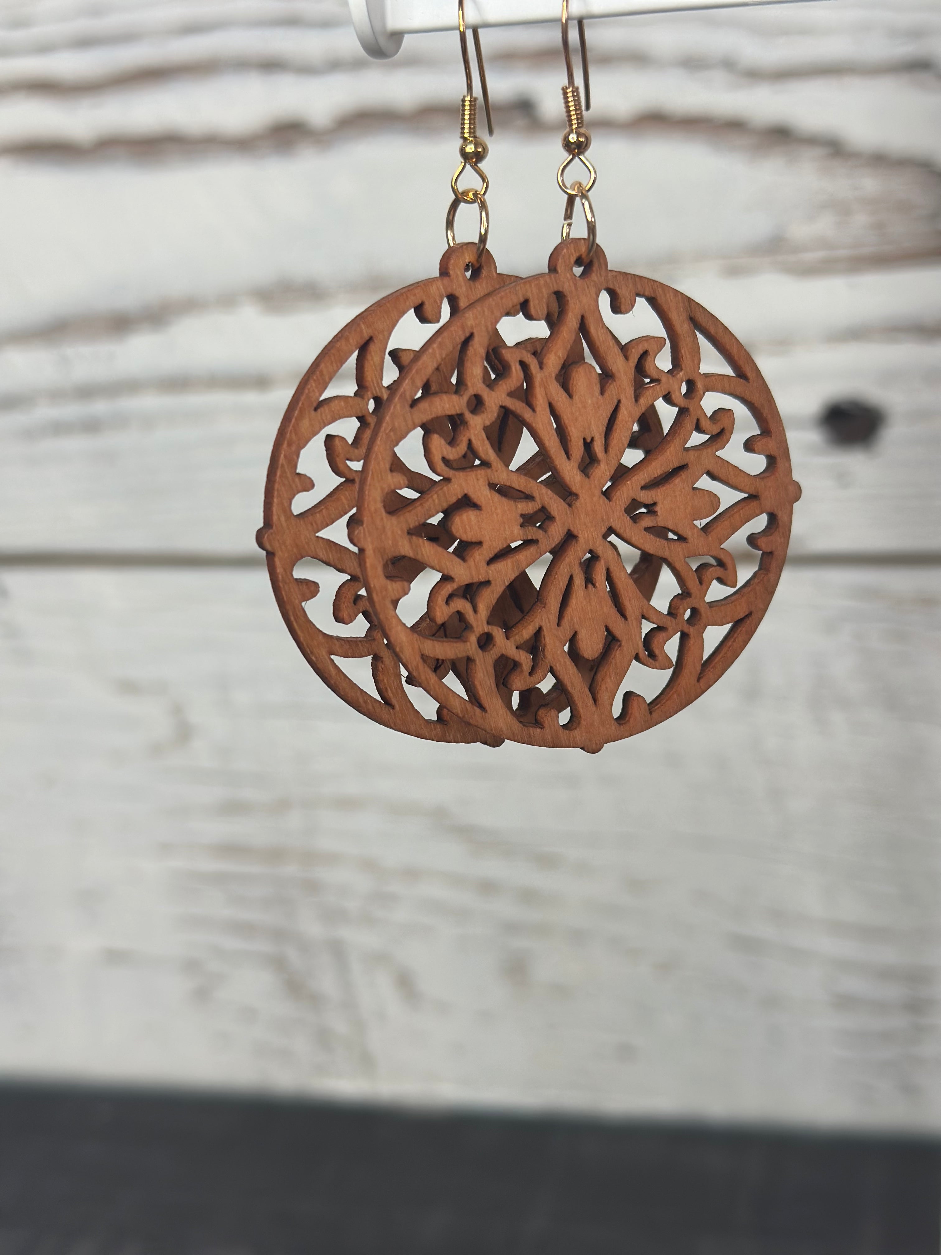 Wooden Circle Earring